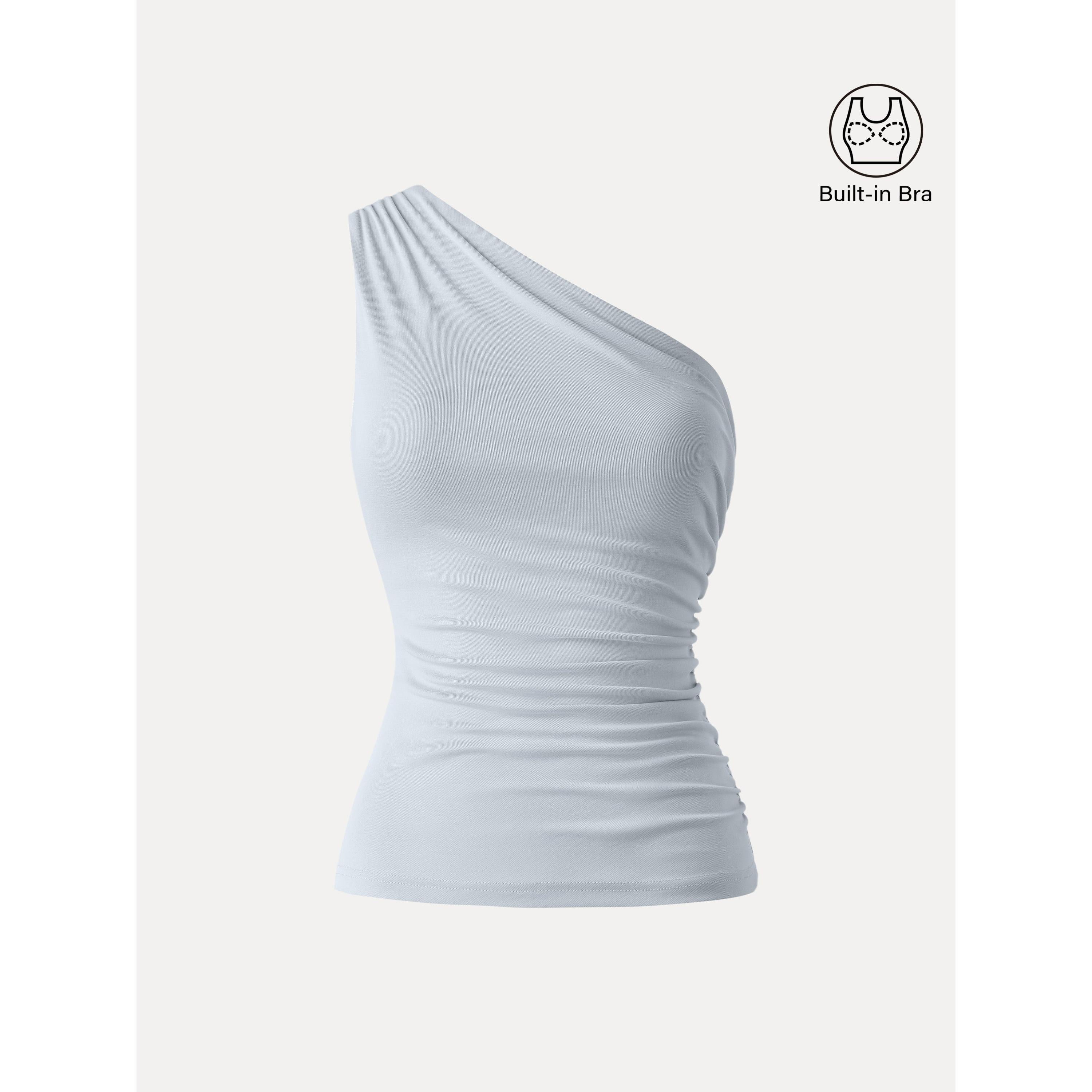 Sandwashed One Shoulder Ruched Brami