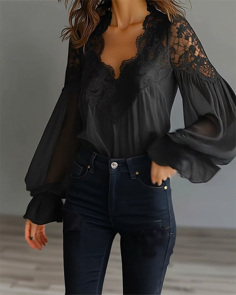 Lace Collar Blouse